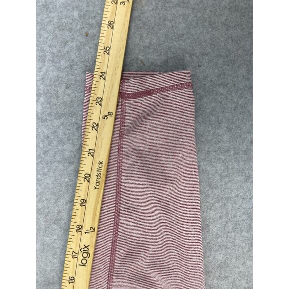 Danskin Active High Rise Leggings Women's Size M Pocket Striped Purple White - Picture 4 of 6